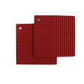 Set 2 pcs x stand termoizolant for vase fierbinti , Silicone, patrat, Grunberg FY0620 (red) thumbnail 3