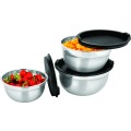 Set 3 bowls inox with capace plastic ,  Grunberg IGR2434 thumbnail 2