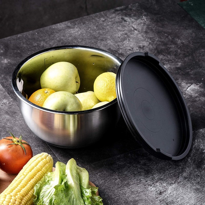Set 3 bowls inox with capace plastic ,  Grunberg IGR2434 thumbnail 3