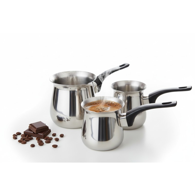 Set 3 coffee pots Stainless Steel , Grunberg XFNN3