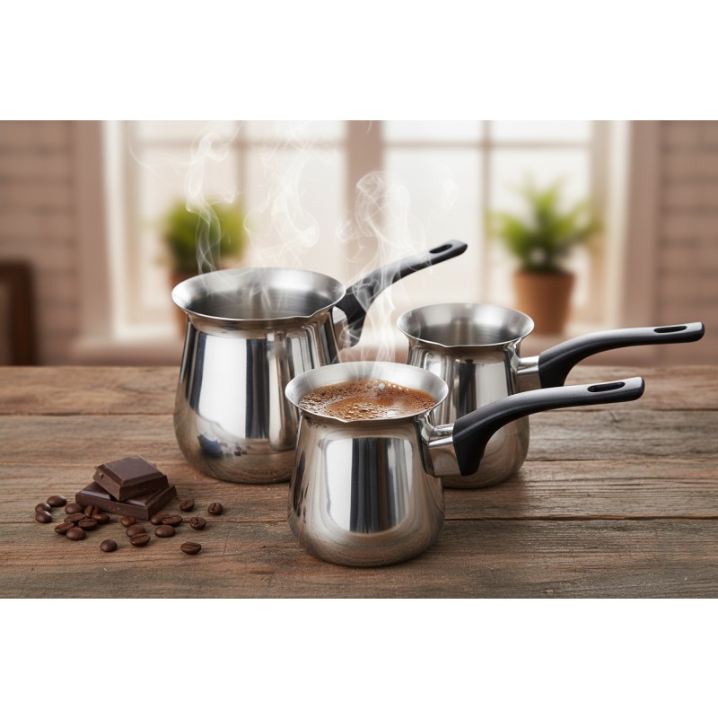 Set 3 coffee pots Stainless Steel , Grunberg XFNN3 thumbnail 2