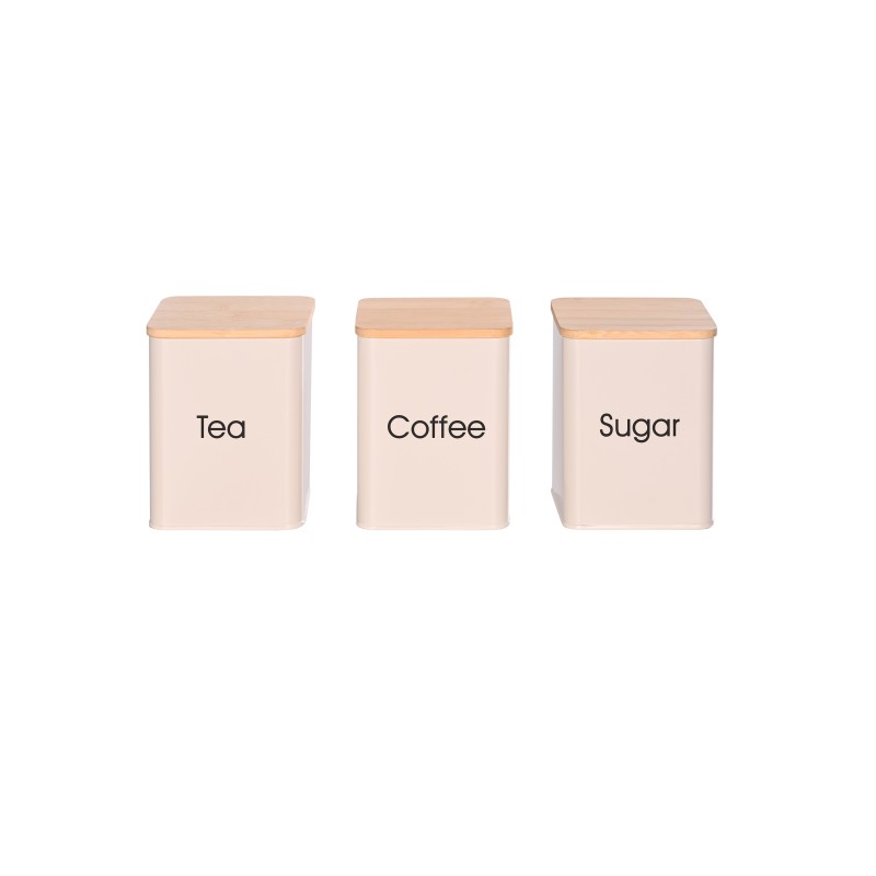 Set 3 containers for storage food, Steel with lid Bamboo, 1.20 l, 10 x 14.50 cm, Grunberg GR3246 thumbnail 3