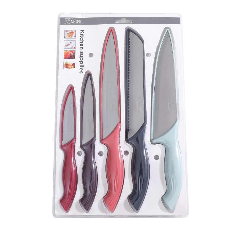 Set 5 pcs. knife for kitchen, 21.50, 24, 32.50, 32.50  and 32.50 cm, Grunberg LSK5A