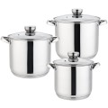Set 6 piese: 3 vase Stainless Steel, compatibile with stove with induction, with capace Glass, Grunberg GR1051 thumbnail 2