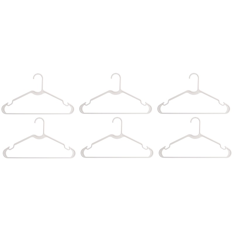 Set 6 umerase for haine, Plastic, 40.50 x 23 x 0.60 cm, Grunberg HG-009