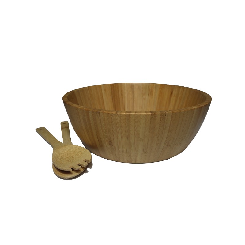 Set bowl for salad and 2 ustensile, Bamboo, Grunberg BM6355 thumbnail 4