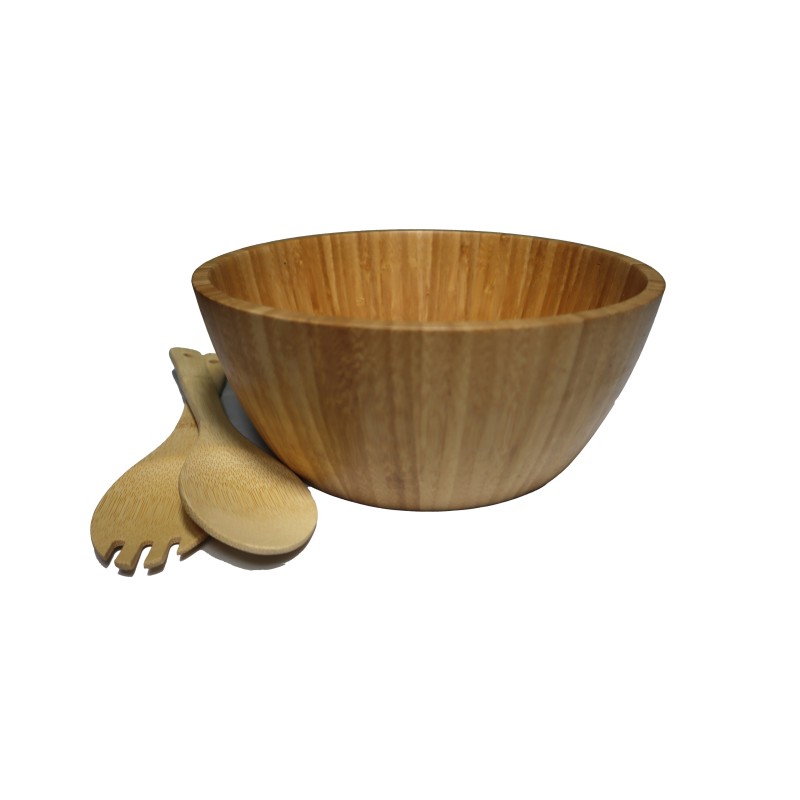 Set bowl for salad and 2 ustensile, Bamboo, Grunberg BM6356 thumbnail 2