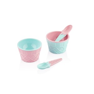 Set doua bowls with lingurite for servit ice cream, Plastic, Qlux L00612 (various colors) thumbnail 4