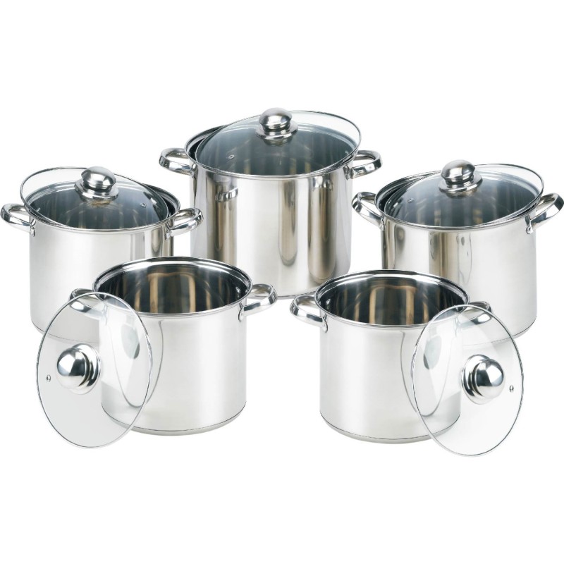 Set oale Stainless Steel with capace Glass 10 piese Grunberg  GR1053 - Victronic