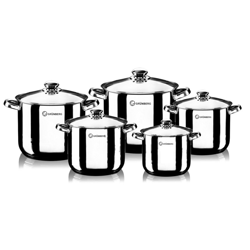 Set oale Stainless Steel with capace Glass 10 piese Grunberg  GR1053 - Victronic thumbnail 2