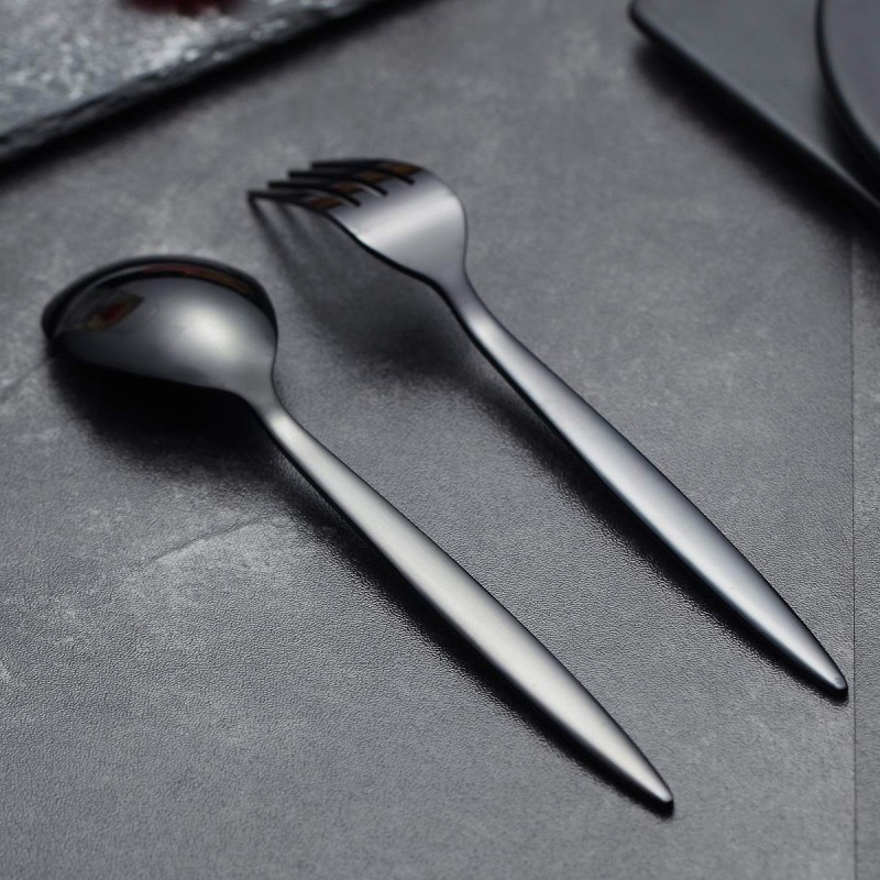 Set tacamuri din inox 24 piese, Grunberg BL386B24 (negru) thumbnail 5