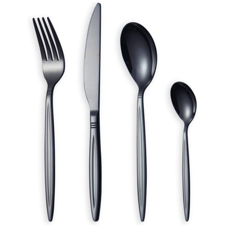 Set tacamuri din inox 24 piese, Grunberg BL386B24 (negru) thumbnail 7