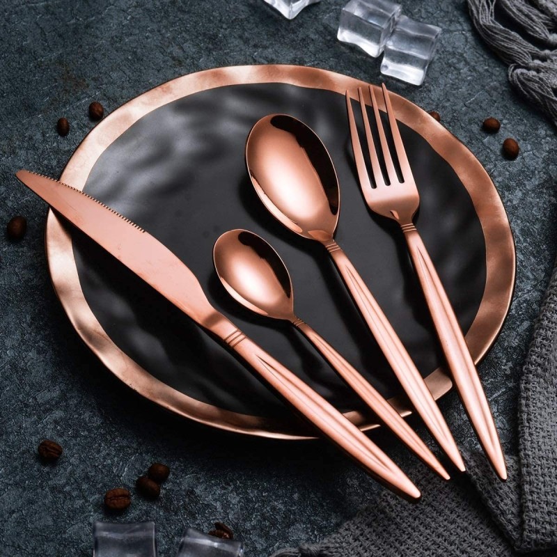 Set tacamuri din inox 24 piese, Grunberg BL386R24 (roz auriu) thumbnail 3