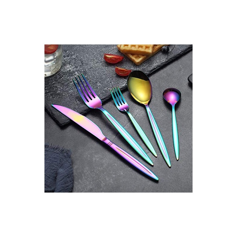 Set tacamuri din inox 30 piese, Grunberg BL386C30 (curcubeu) thumbnail 3