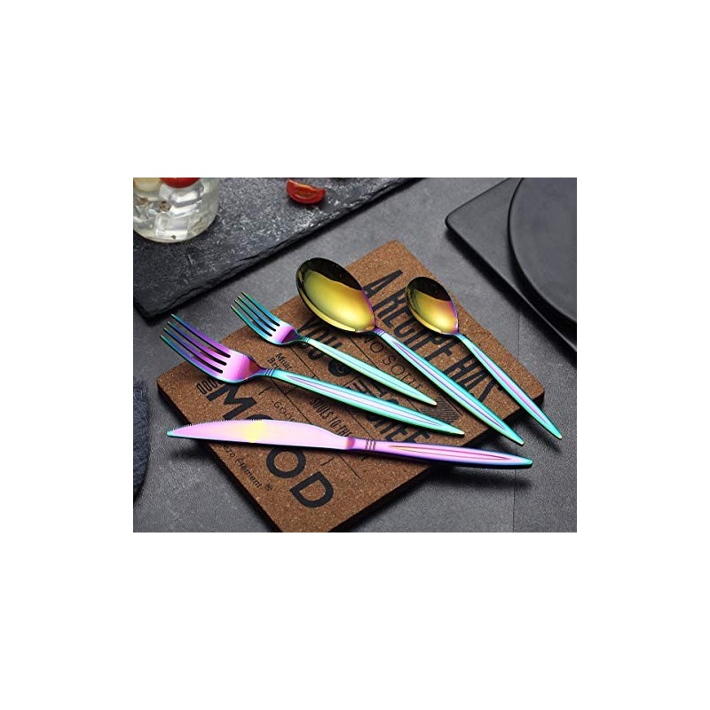 Set tacamuri din inox 30 piese, Grunberg BL386C30 (curcubeu) thumbnail 4