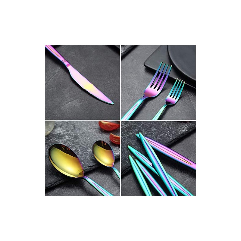 Set tacamuri din inox 30 piese, Grunberg BL386C30 (curcubeu) thumbnail 6
