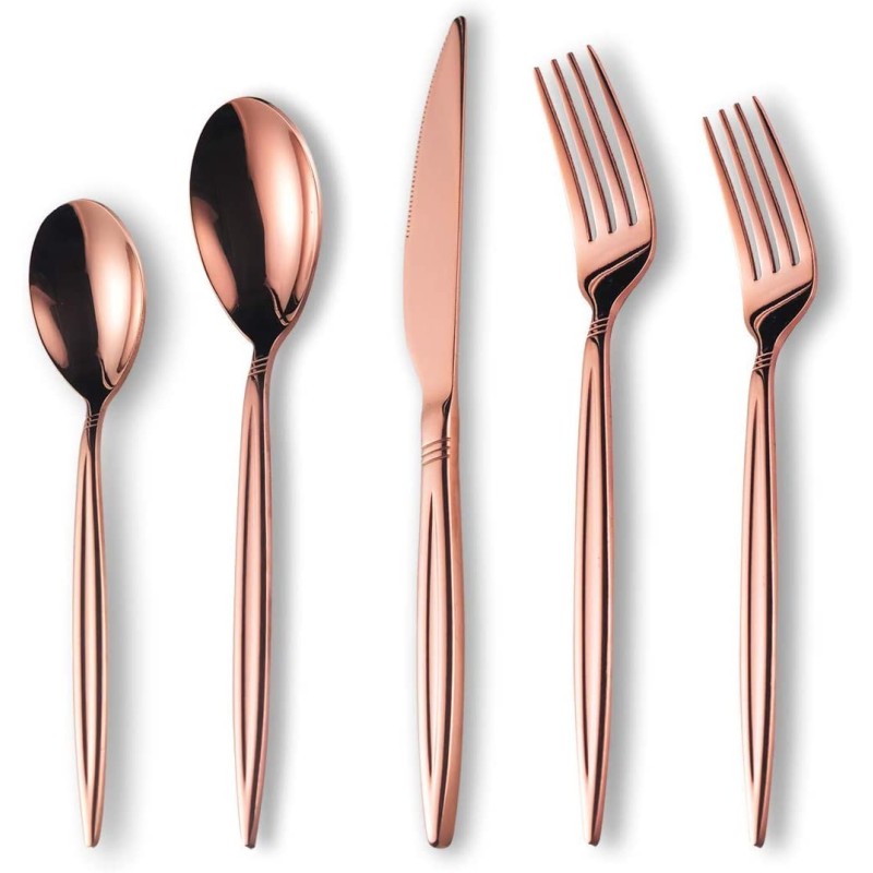 Set cutlery Stainless Steel 30 piese, Grunberg BL386R30 (pink auriu)