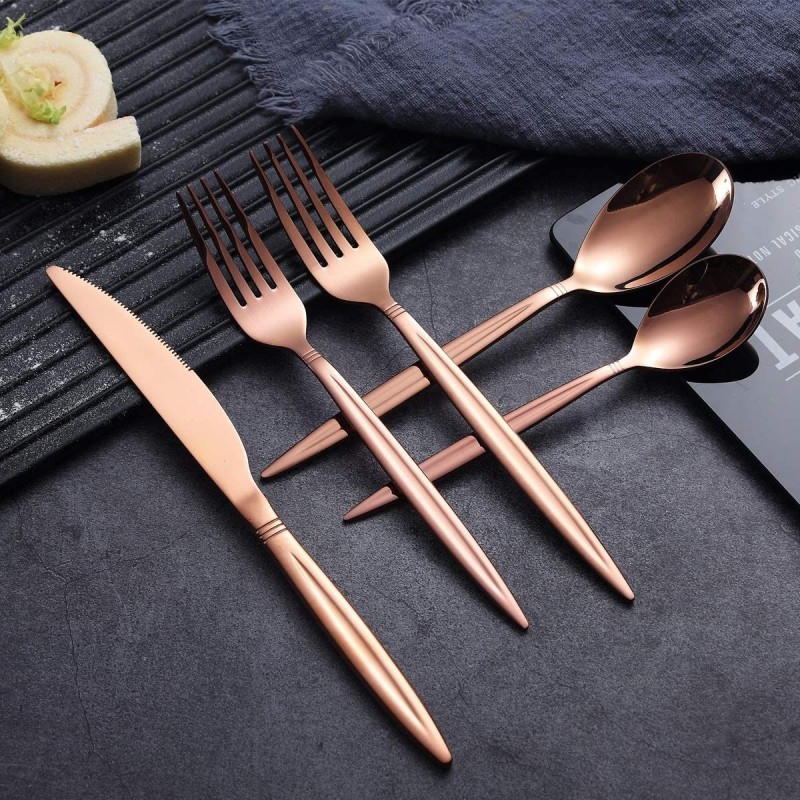 Set cutlery Stainless Steel 30 piese, Grunberg BL386R30 (pink auriu) thumbnail 2