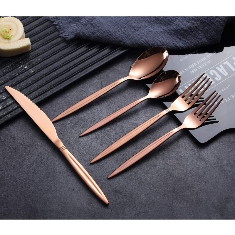 Set cutlery Stainless Steel 30 piese, Grunberg BL386R30 (pink auriu) thumbnail 3