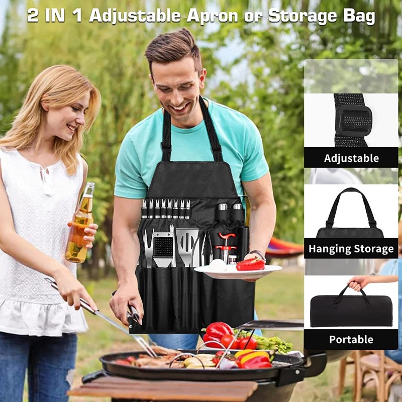 Set ustensile Stainless Steel, for grill, 13 piese, Grunberg UG13PS thumbnail 11