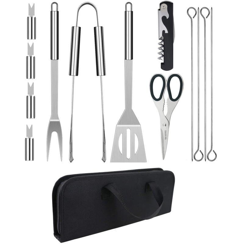 Set ustensile Stainless Steel, for grill, 13 piese, Grunberg UG13PS thumbnail 20