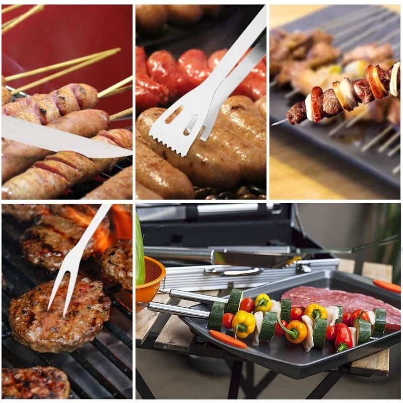 Set ustensile Stainless Steel, for grill, 13 piese, Grunberg UG13PS thumbnail 9