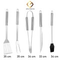 Set ustensile Stainless Steel, for grill, 5 piese, Grunberg UG5PS thumbnail 2