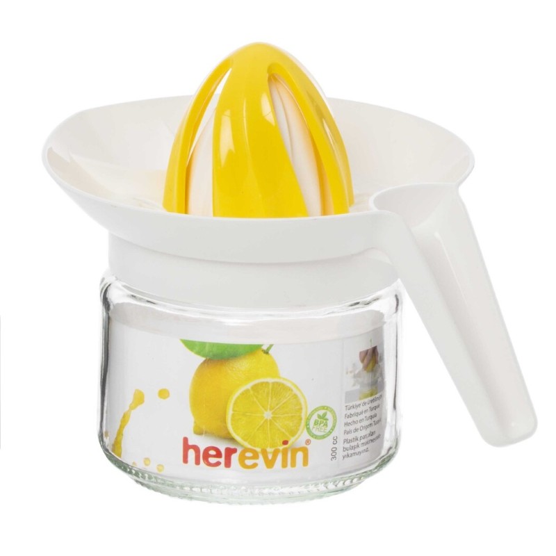 Storcator manual pentru citrice, din sticla si plastic, 300 ml, Herevin HR131421... thumbnail 2