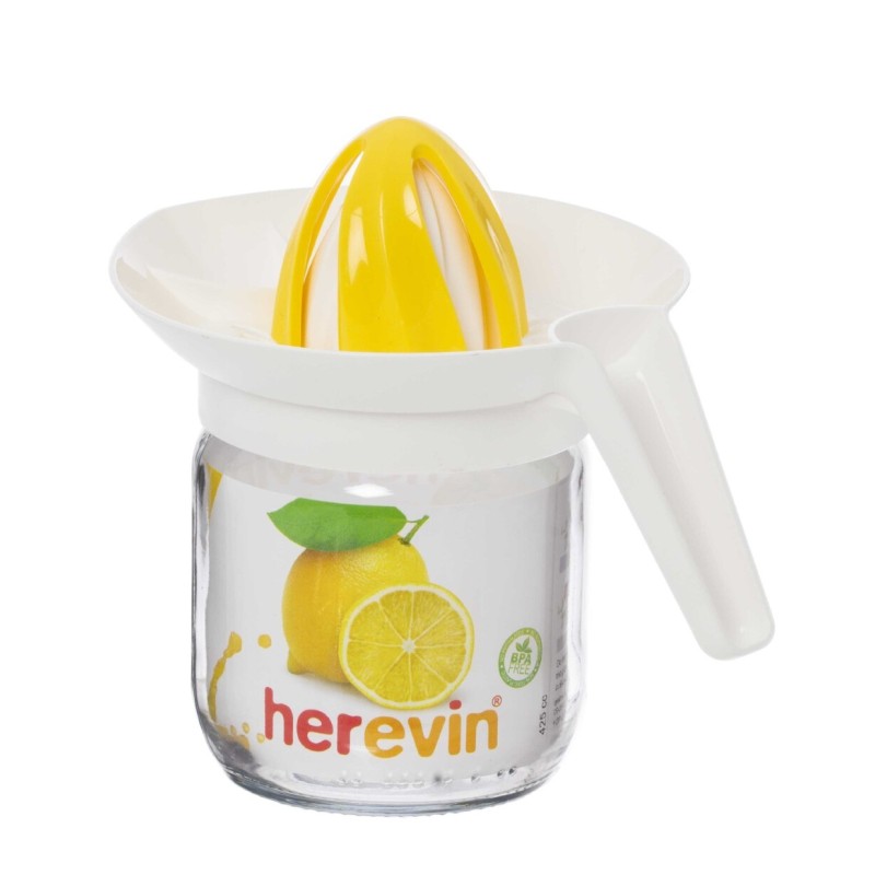 Storcator manual pentru citrice, din sticla si plastic, 425 ml, Herevin HR131422... thumbnail 2