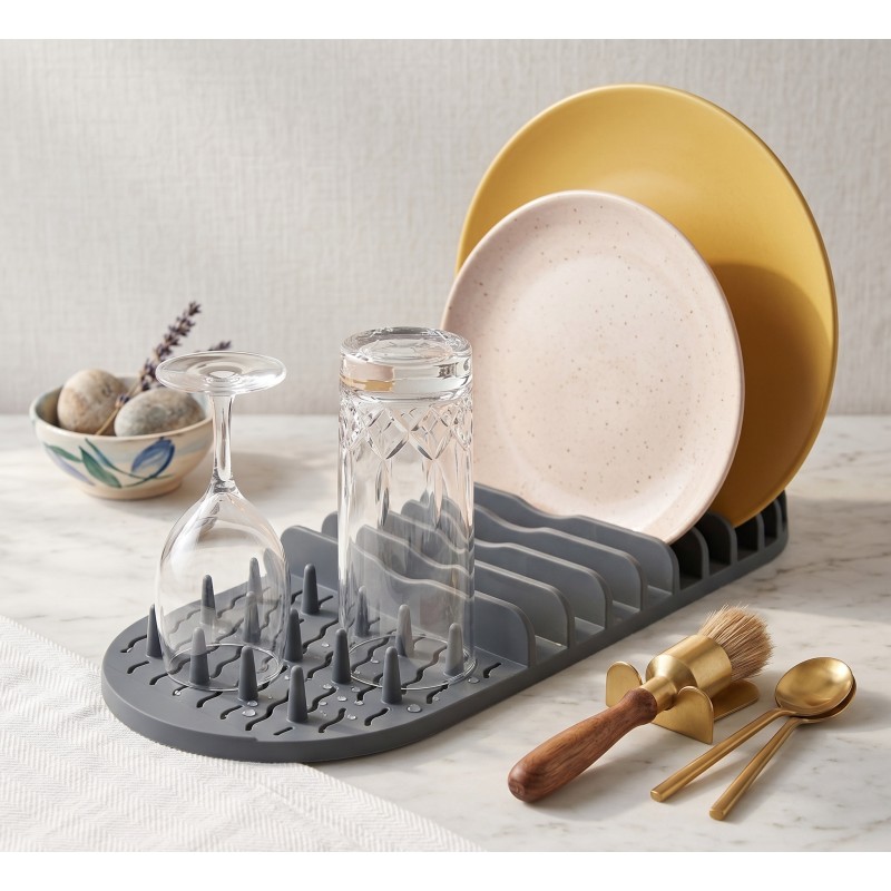 Suport din plastic, pentru farfurii si laveta din microfibre, Grunberg PMF08