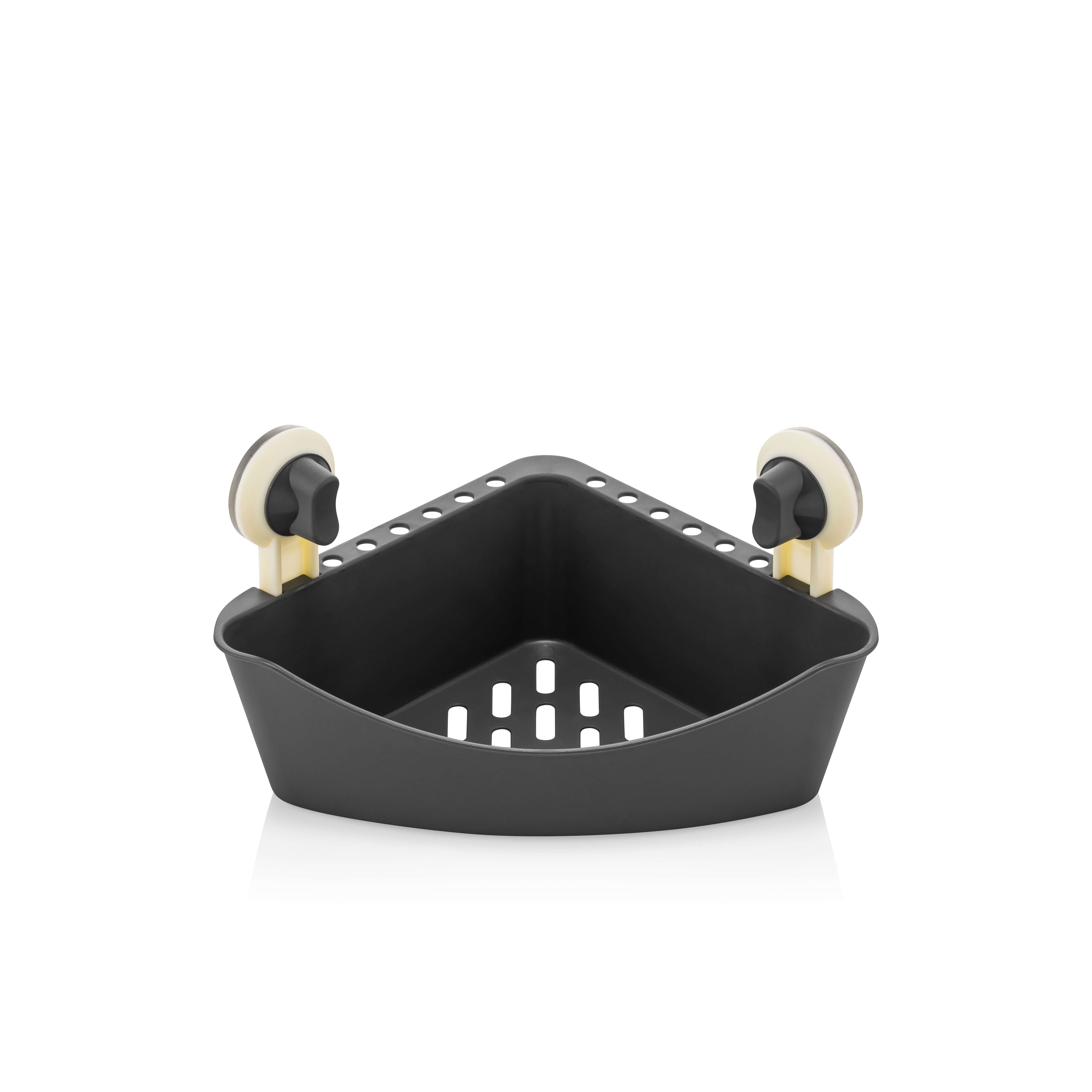 Suport/organizator din plastic, cu ventuze, 28 x 20 x 8 cm, Qlux L00679 (diverse... thumbnail 3