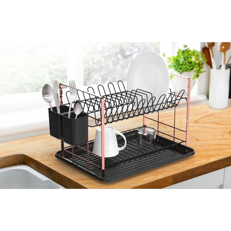 Stand vase, cromat finisaj mat, with tray Plastic and stand cutlery, 48x32x29 cm, Grunberg GR3232 thumbnail 2