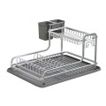 Stand vase, Aluminum and plastic, with tray and stand cutlery, 43 x 36 x 22.50 cm, Grunberg GR3231 thumbnail 2