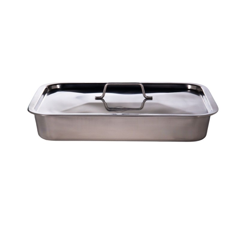 Tray Stainless Steel, for oven , with grill and lid , 37 x 28 x 6 cm , Grunberg GR2967 thumbnail 5