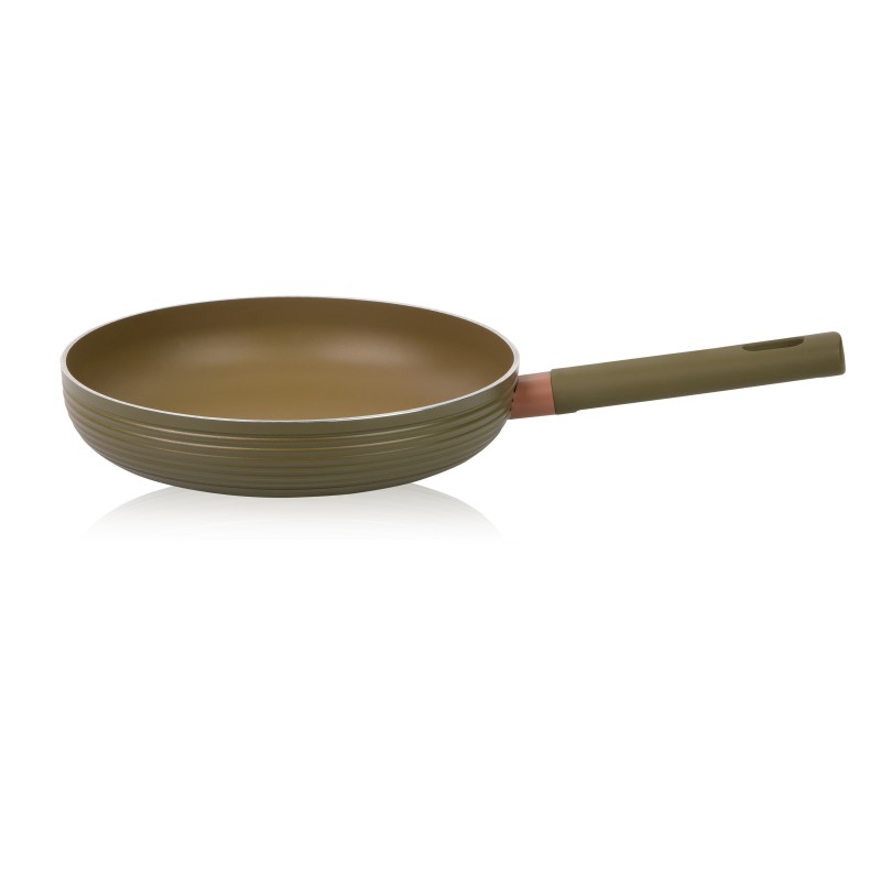 Frying Pan Aluminum, interior mat.non-stick, compatibila with stove induction, 28x5 cm, 2.50 l, Grunberg  GR5721
