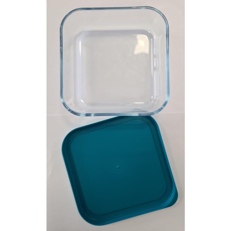 Dish Glass borosilicata, with lid plastic (various colors), 1.900 l, Grunberg VY1900SQ thumbnail 2