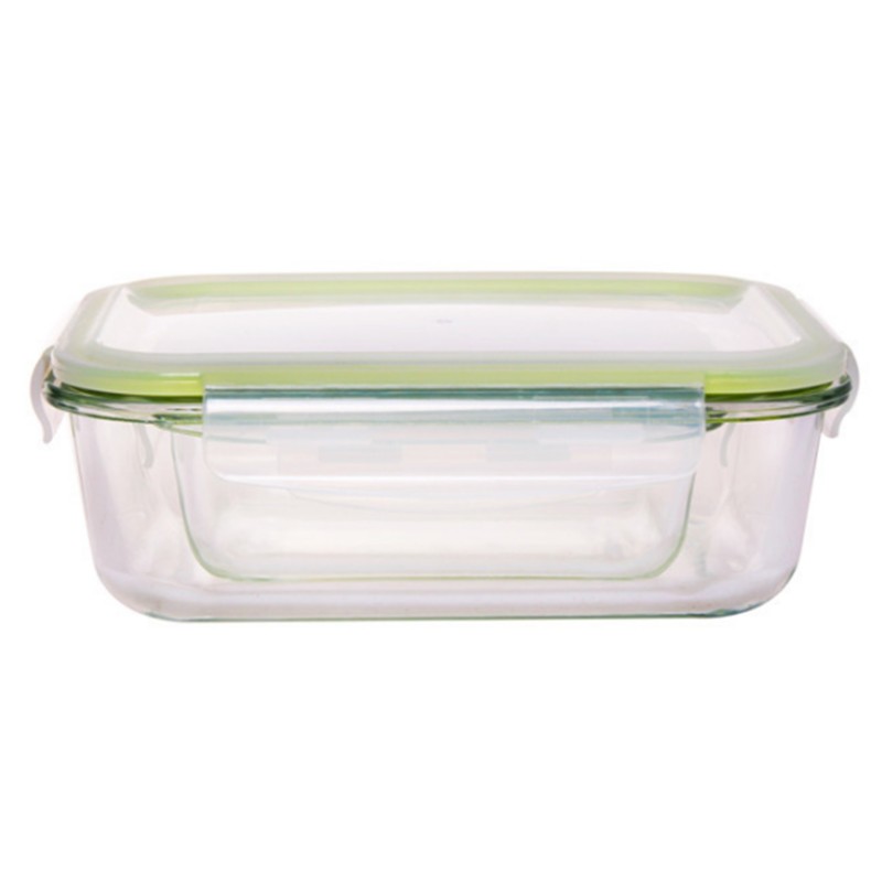 Dish Glass borosilicata, rectangular, with lid Plastic and inchidere ermetica with silicon, 1.520 l, Grunberg VY1520RC