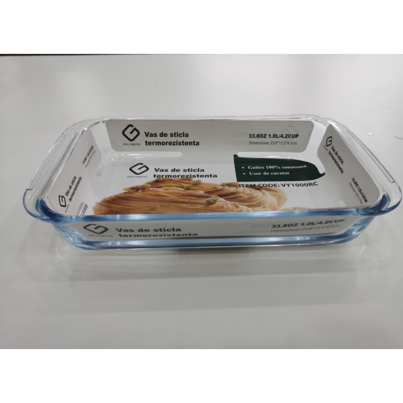 Dish Glass borosilicata, Grunberg VY1000RC