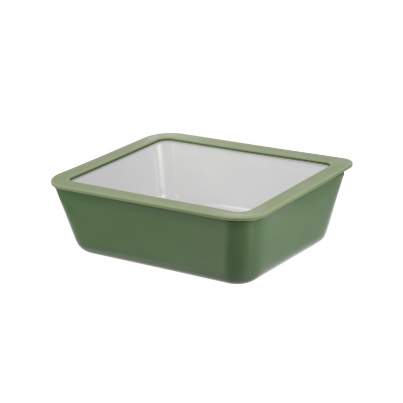 Dish Glass heat-resistant, with glass lid and edge Silicone, 2.60 l, LexiHome LB7049 (green) thumbnail 3