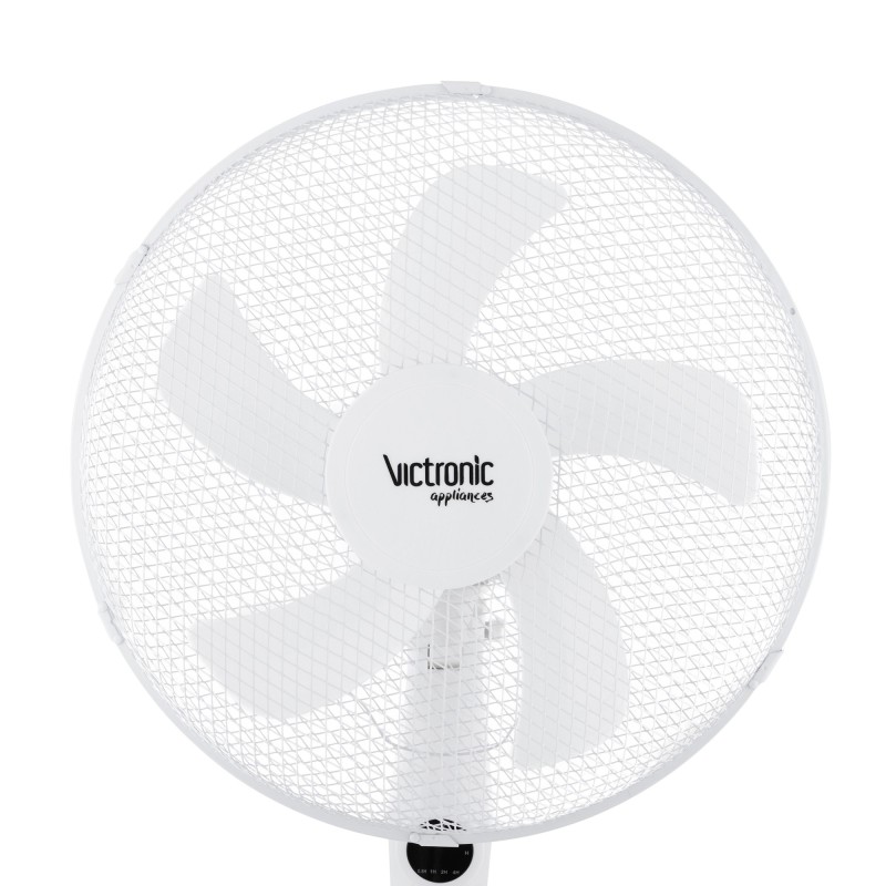 Fan pedestal, with remote control, 40 cm, 3 speed settings, 45 W, Victronic SF1632 (white) - Victronic thumbnail 2